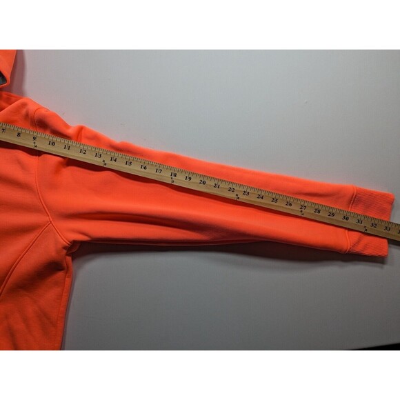 Under Armour Semi-Fitted Hoodie Sweatshirt Long Sleeve Women Size Large Pink - Picture 6 of 6